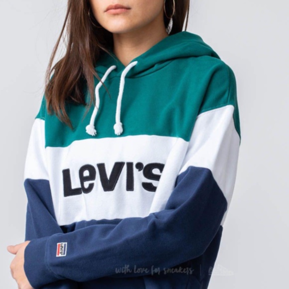 levi's raw cut crop hoodie